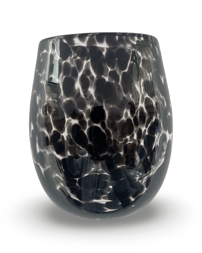 Black Blown Glass Water Glass Tumbler Cup