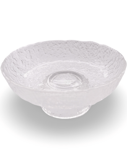 Hammered Clear Glass Dessert Ice Cream Bowl