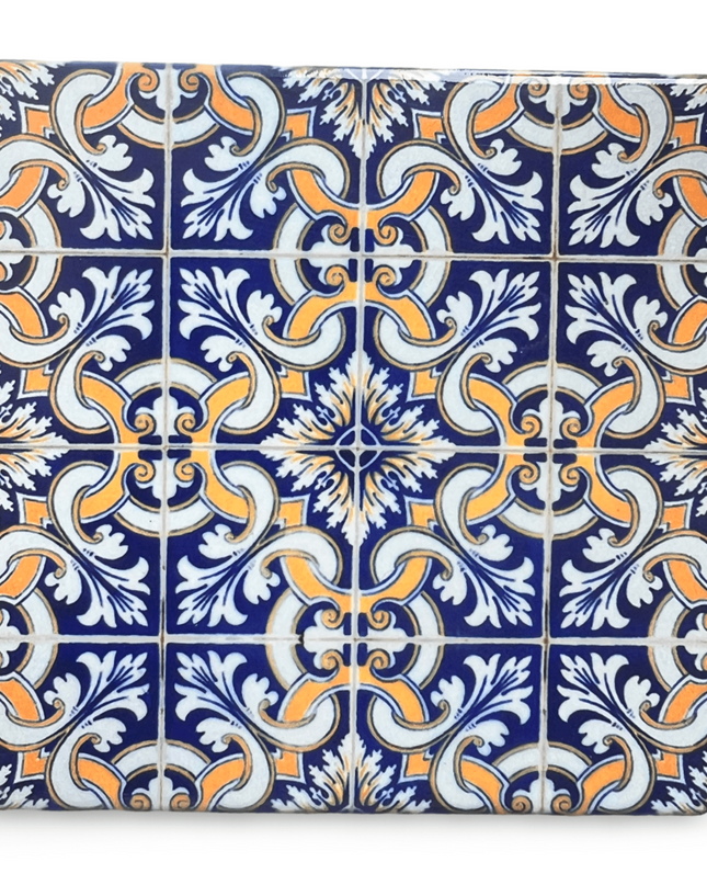 Blue White Mosaic Tile Portuguese Coaster