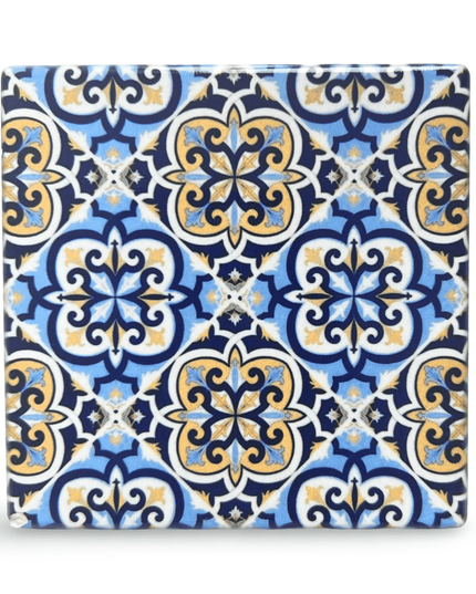 Blue White Mosaic Tile Portuguese Coaster