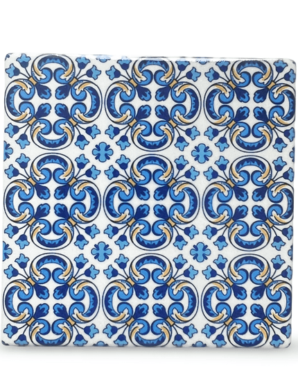 Blue White Mosaic Tile Portuguese Coaster