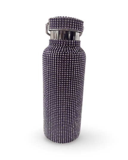 Rhinestone Purple Water Bottle