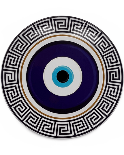 Aluminum Evil Eye Coaster with Cork Base