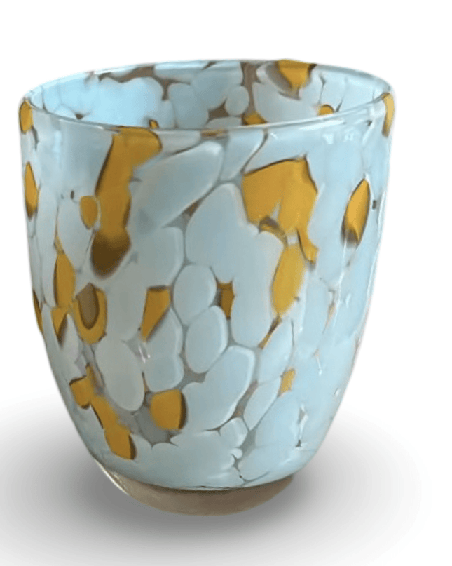 Light Blue Blown Glass Water Glass Tumbler Cup