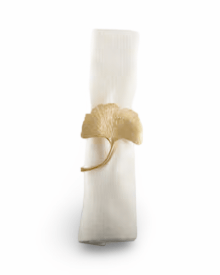 Gold Gingko Flower Napkin Ring
