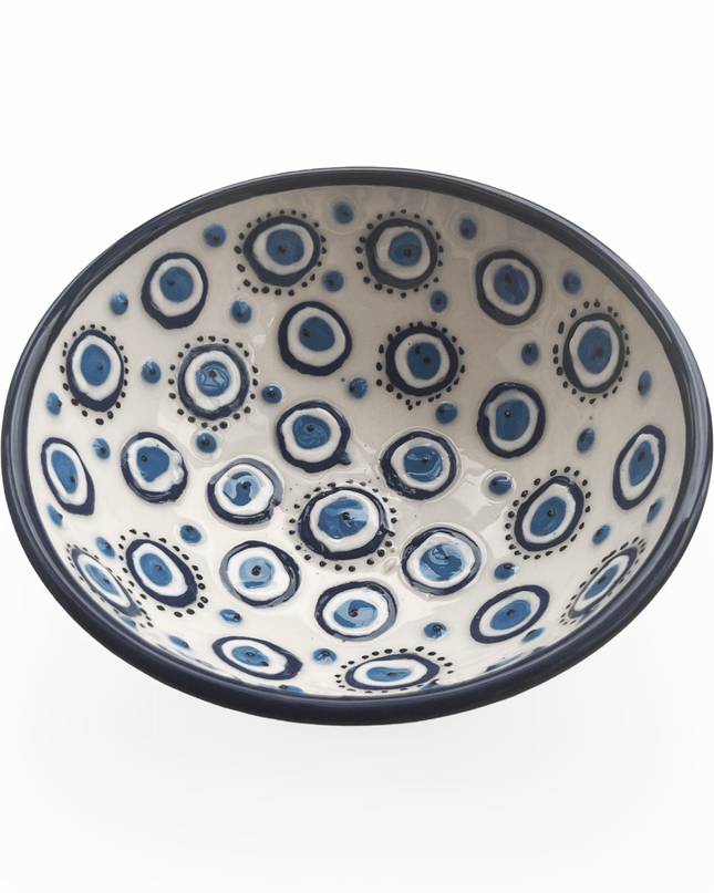 Hand Painted Round Evil Eye Bowl