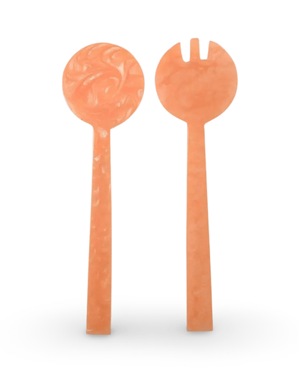 Peach Resin Salad Servers