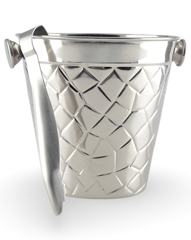 Silver Ice Bucket with Tongs