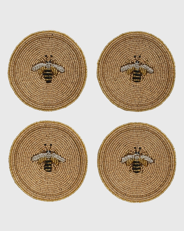 Joanna Buchanan Beaded Round Bee Coaster