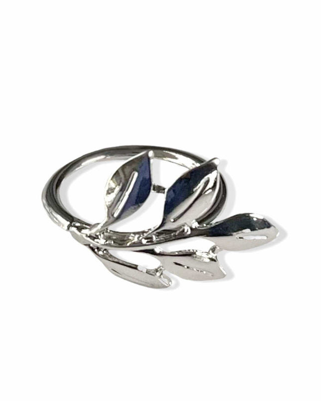 Silver Leaf Metal Napkin Ring