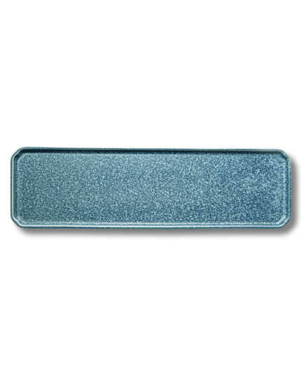 Stone Finish Blue Rectangular Plate