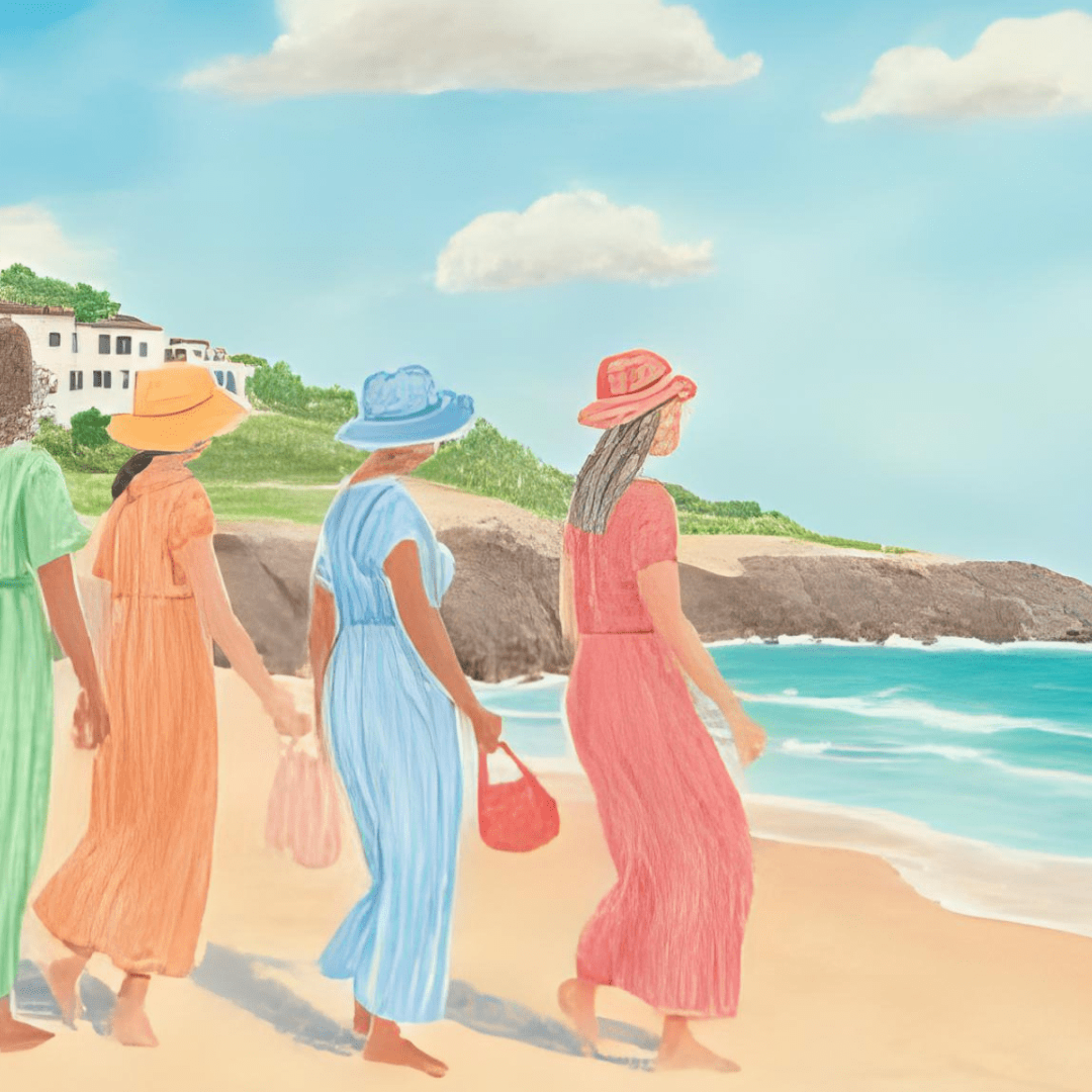 Hong Kong travelers with luxury beach bags - winter travel essentials