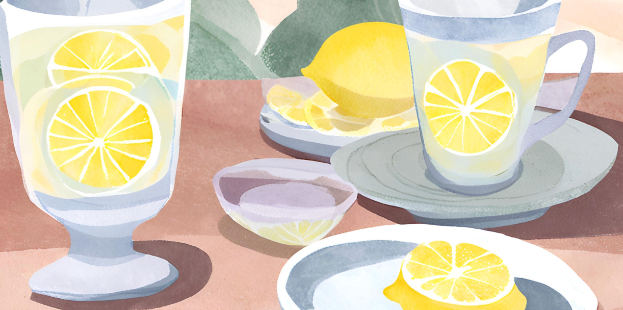 Teacups with Lemon