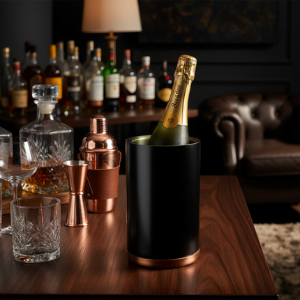 Casa Duniya's Noir Wine Cooler at a Home Bar