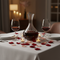 Casa Duniya's Tulipe Decanter On A Romantic Dinner Table