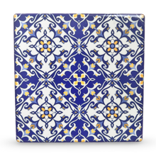 Load image into Gallery viewer, Blue White Mosaic Tile Portuguese Coaster
