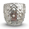 Silver Glass Candle Holder