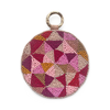 Pink Beaded Bag Charm KeyChain