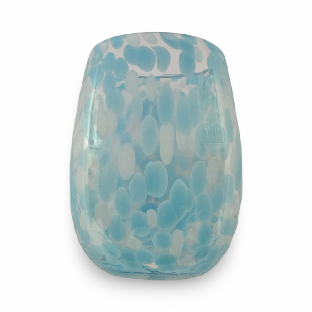 Light Blue Blown Glass Water Glass Tumbler Cup