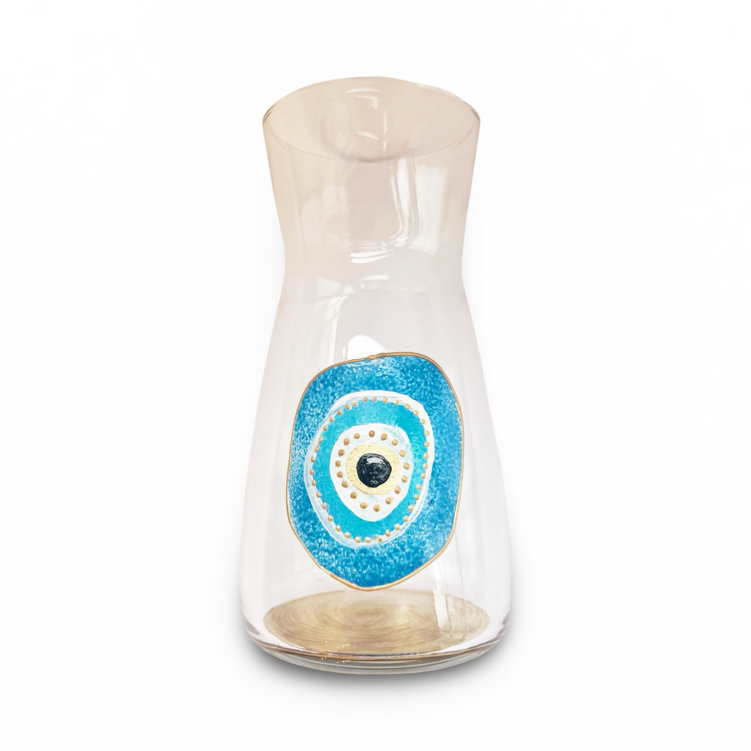 Hand-Painted Evil Eye Water Carafe