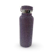 Load image into Gallery viewer, Rhinestone Purple Water Bottle
