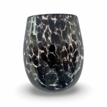 Load image into Gallery viewer, Black Blown Glass Water Glass Tumbler Cup
