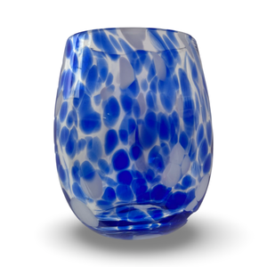 Blue Blown Glass Water Glass Tumbler Cup