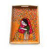 Hand Painted Wooden Tray with Indian Girl