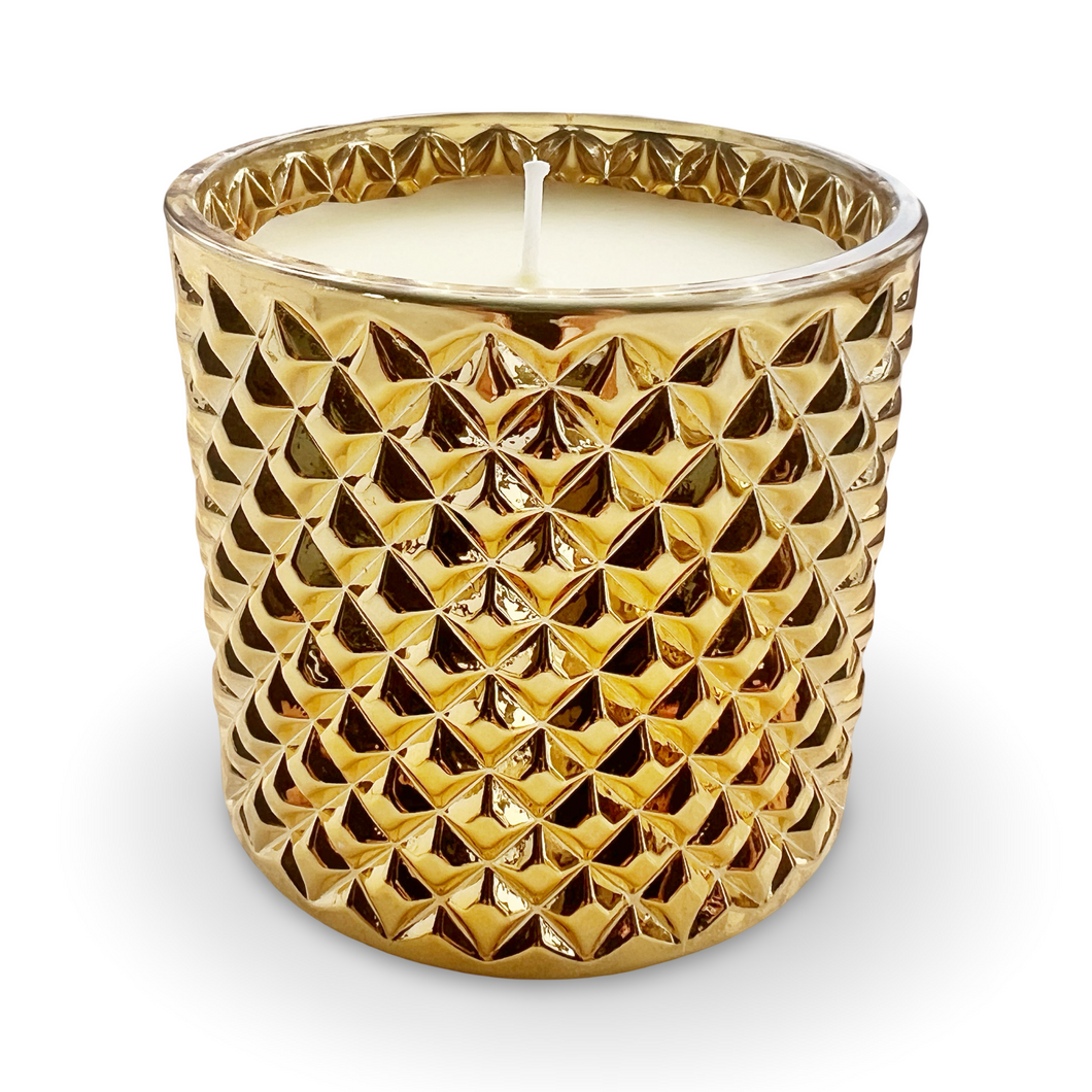 Gold GeoCut Candle 