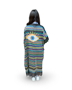 Black Multicolored with Evil Eye