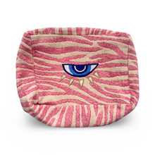 Load image into Gallery viewer, Pink &amp; White Salima Cosmetic Pouch
