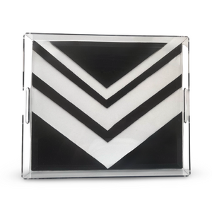 Black Acrylic Geometric Acrylic Tray