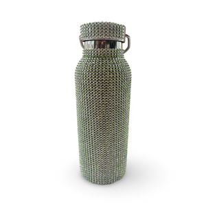 Rhinestone Green Water Bottle