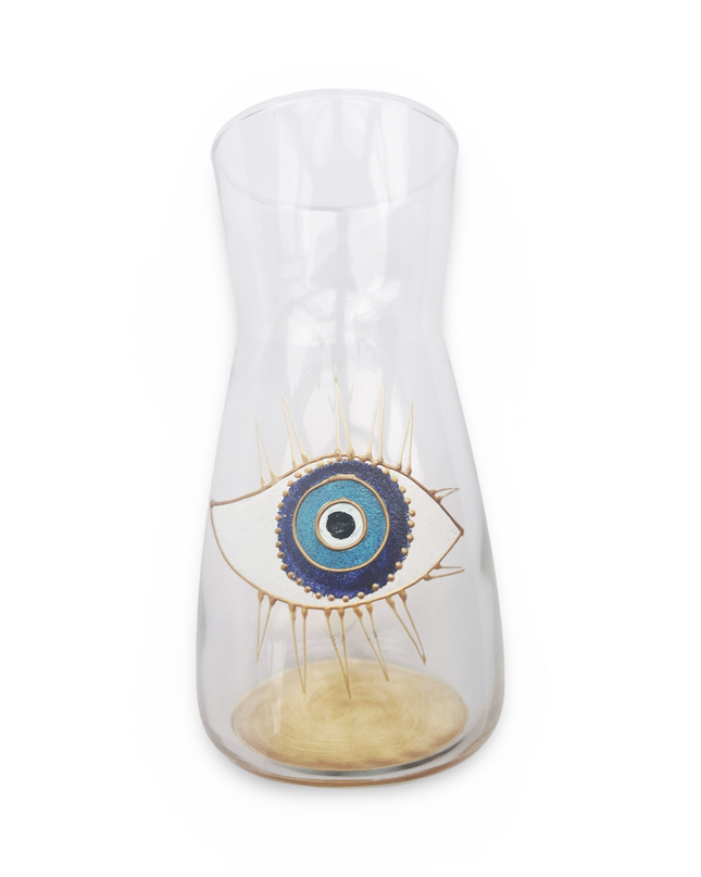 Hand-Painted Evil Eye Water Carafe