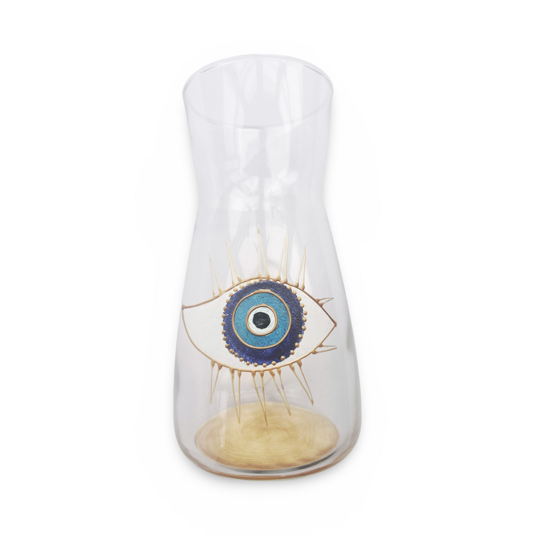 Hand-Painted Evil Eye Water Carafe