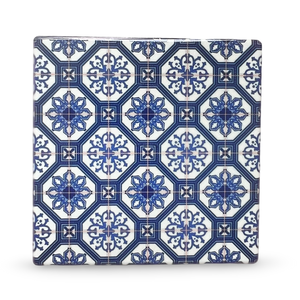 Blue White Mosaic Tile Portuguese Coaster