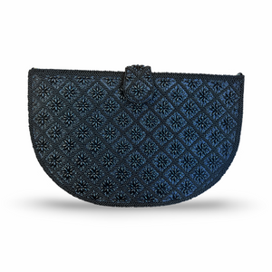 Black Beaded Clutch Bag