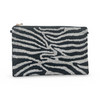 Black and White Beaded Zebra Clutch