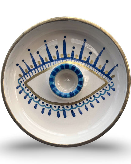 Hand-Painted Evil Eye Palo Santo Holder