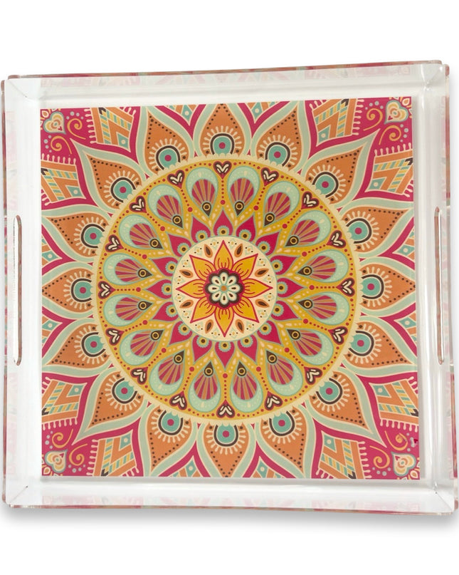 Colorful Acrylic Mandala Tray