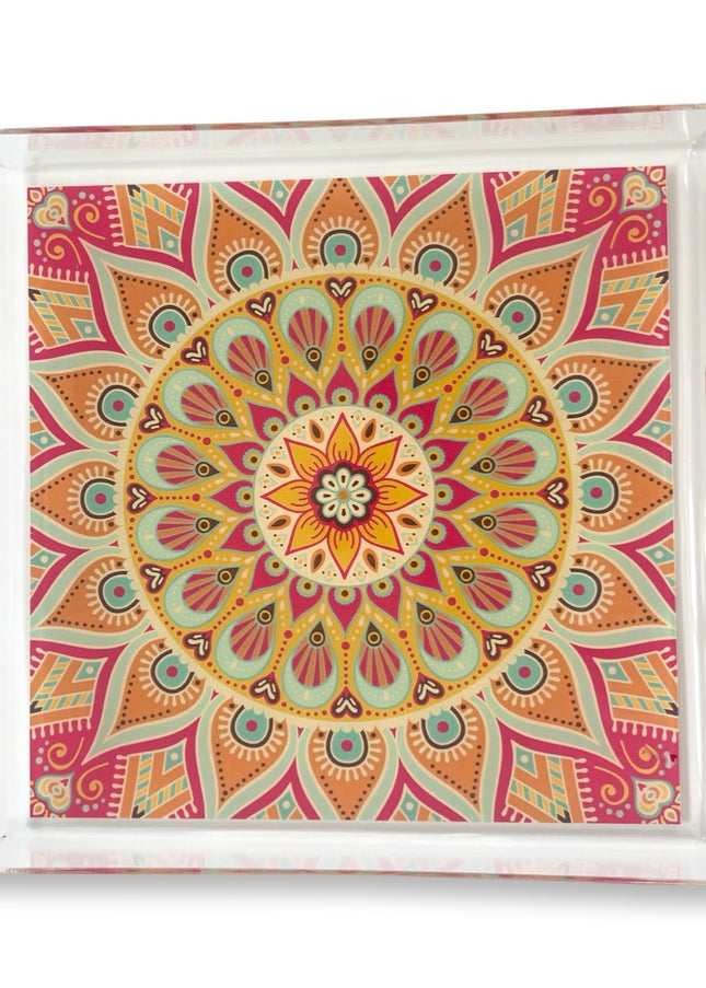 Colorful Acrylic Mandala Tray