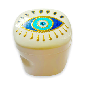 Hand painted Evil Eye Nazar Candle with Cover