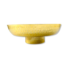Load image into Gallery viewer, Hammered Gold Pedestal Bowl
