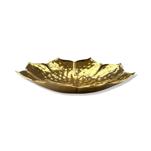 Hammered Gold Urli Decorative Bowl Lotus