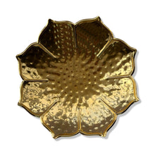 Load image into Gallery viewer, Hammered Gold Urli Decorative Bowl Lotus
