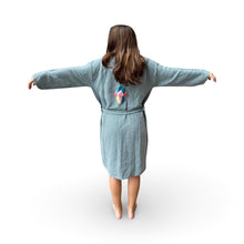 Load image into Gallery viewer, Teal Robe with Hamsa Embroidery
