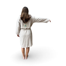 Load image into Gallery viewer, Beige Robe with Evil Eye Embroidery
