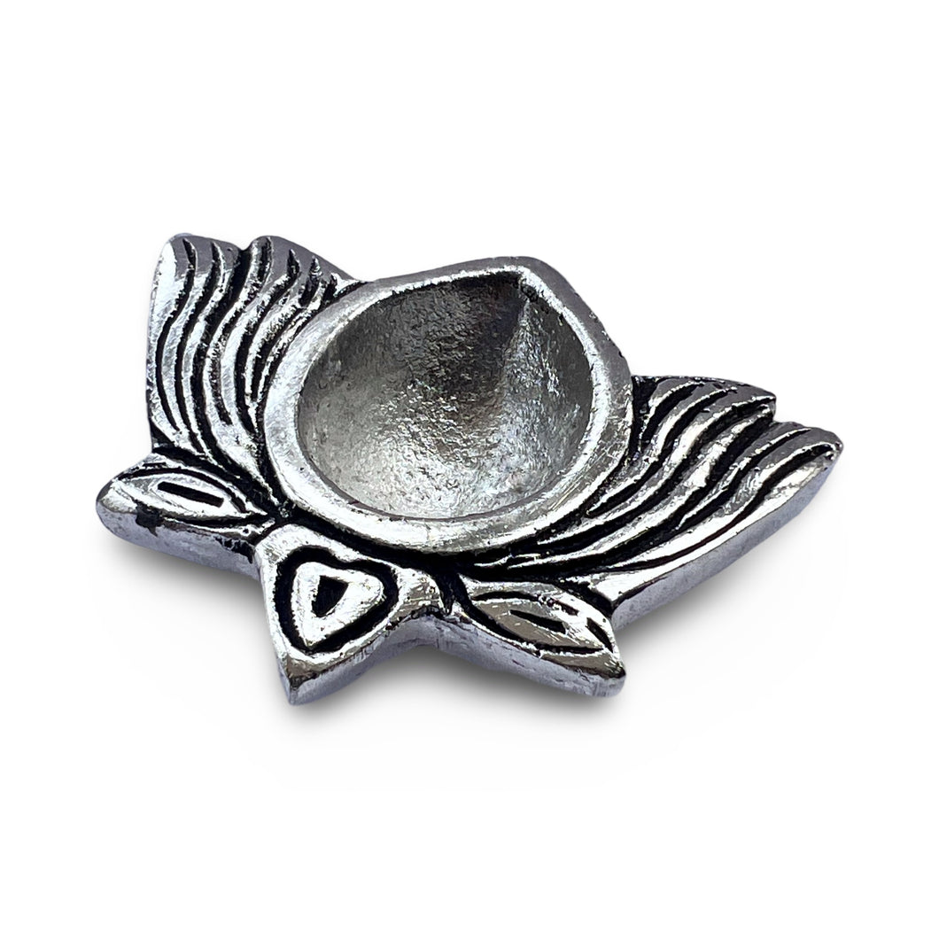 Silver Metal Diya Holder