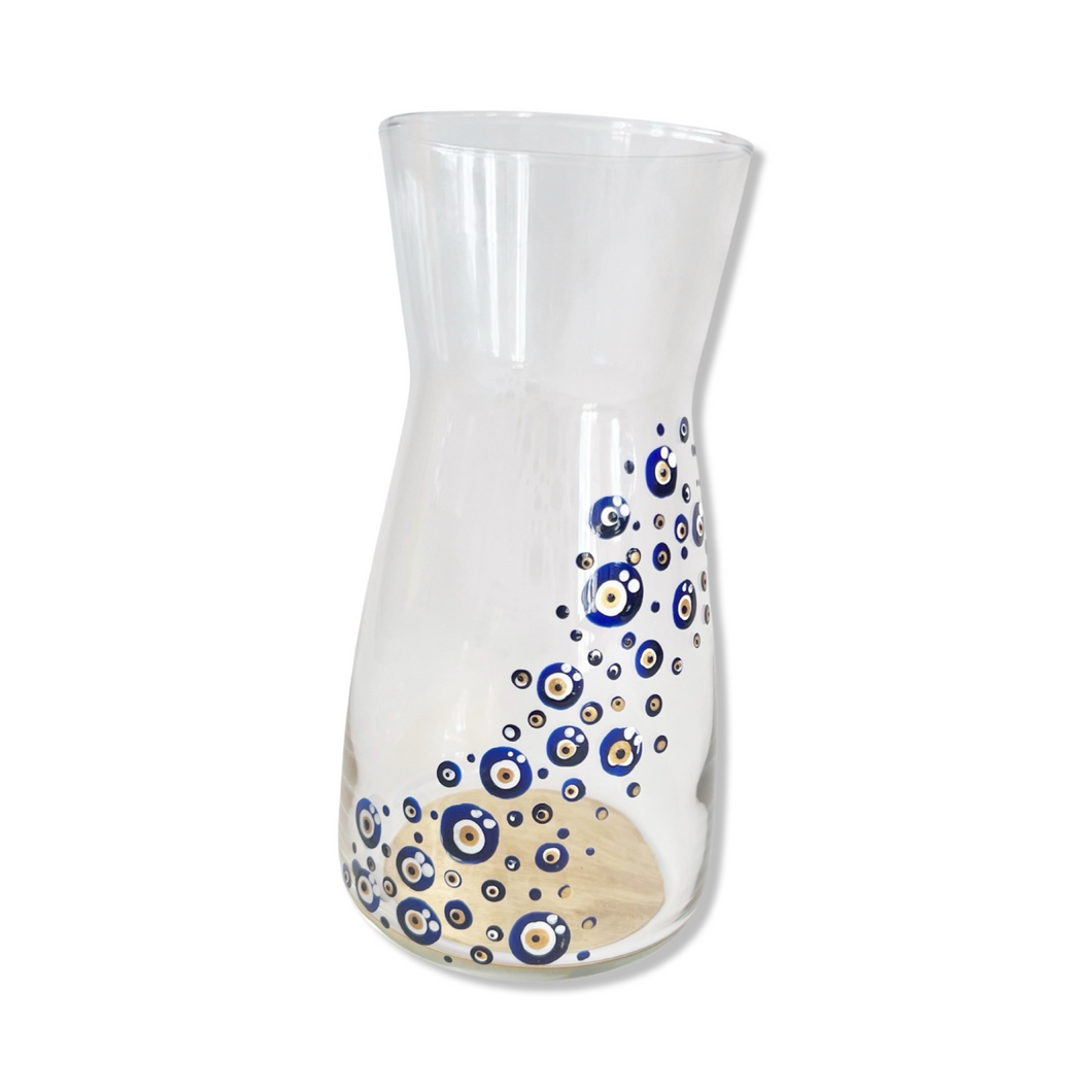 Hand Painted Evil Eye Water Carafe
