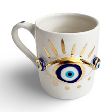 Load image into Gallery viewer, Hand painted Evil Eye Nazar Espresso Cups Mugs
